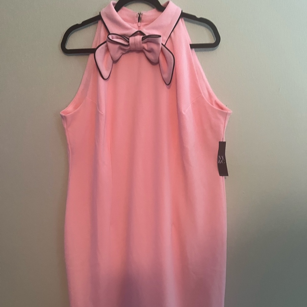 Pink sleeveless at knee dress